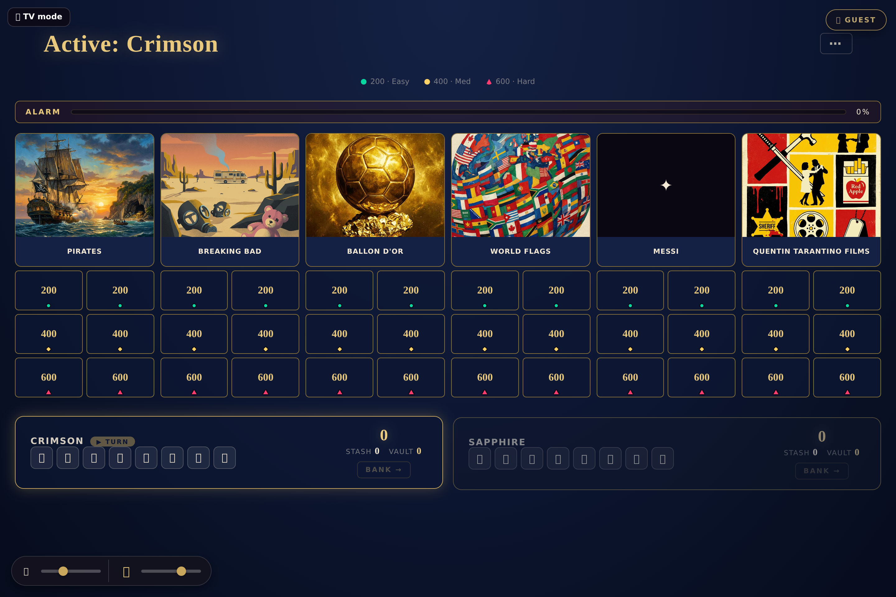 Heist alarm and vault